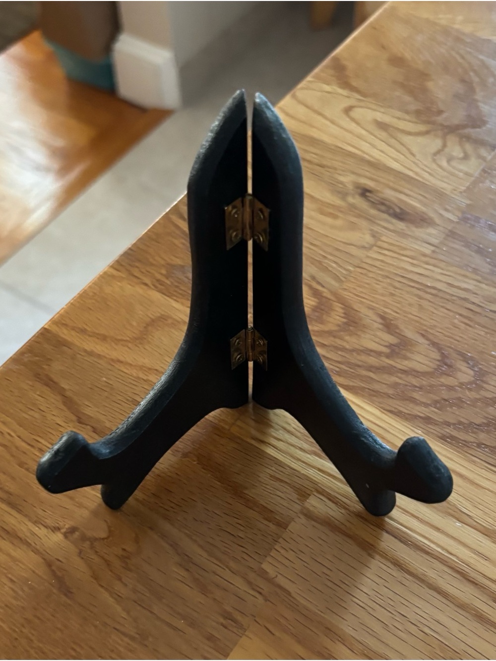 Black Decorative Plate and Photo Stand - made of wood